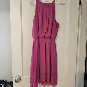 Hot Pink Blue Rain Francesca's Dress